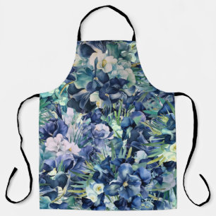 Tablier Motif Arrière - plan bleu Iris