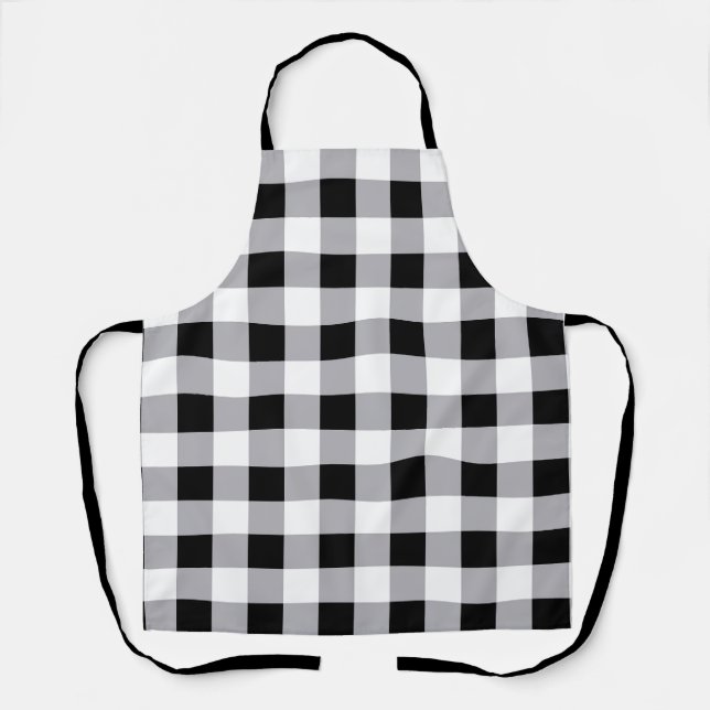 Tablier Motif blanc gris gris (Recto)