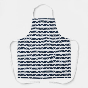 Tablier Motif bleu blanc Chevron de la marine