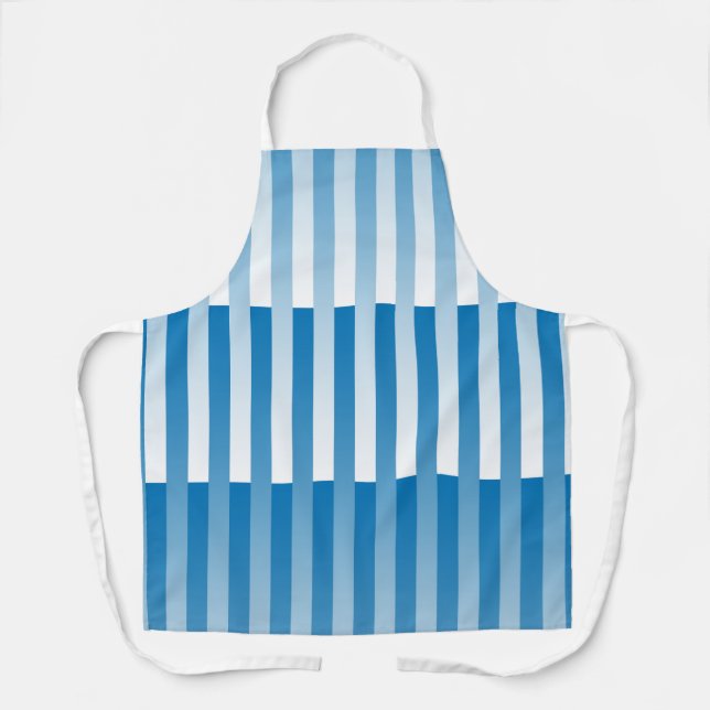 Tablier Motif Bleu Blanc rayé (Recto)