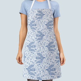 Tablier Motif bleu Dove Bird