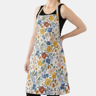 Tablier Motif Bohème de Prairie de Fleurs Sauvages