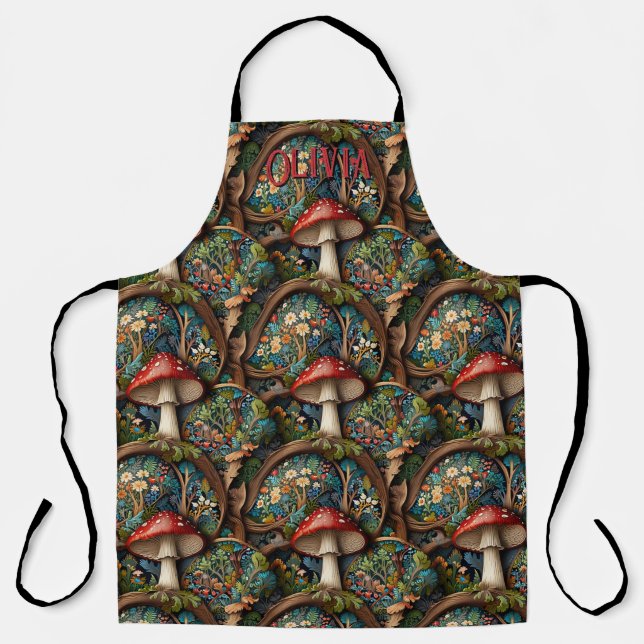 Tablier Motif bohème élégant rétro (Recto)