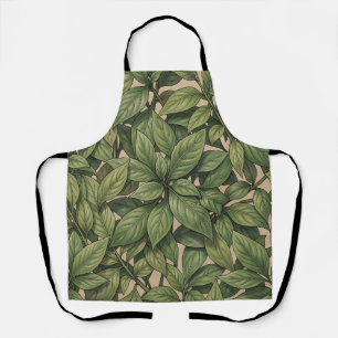 Tablier Motif botanique vert feuille sans couture vintage