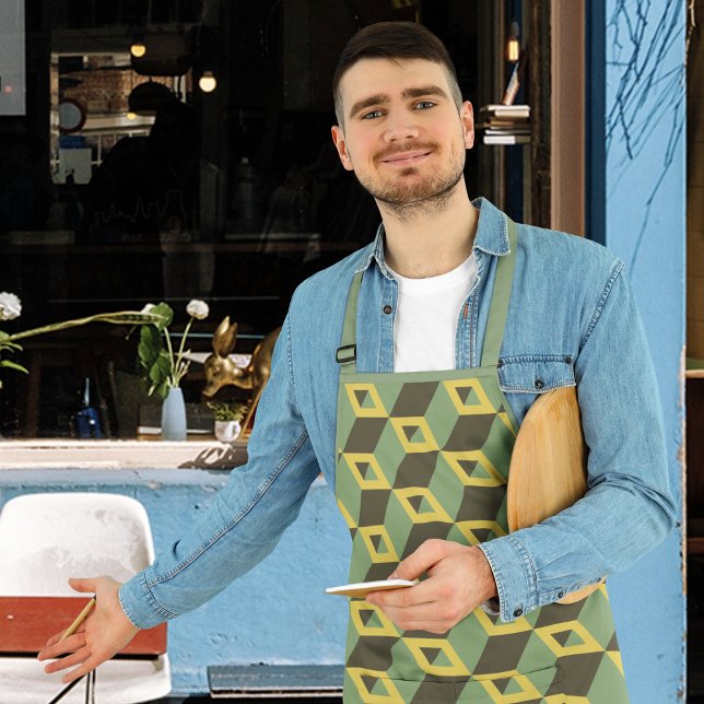 Tablier motif Carré d'illusion 3D (Apron)