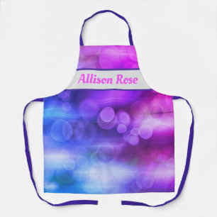 Tablier Motif Cercles Abstraits rose et violet