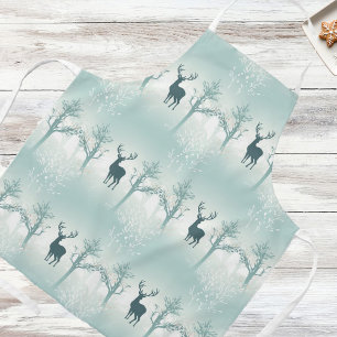 Tablier Motif cerfs et arbres