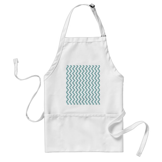 Tablier Motif Chevron ZigZag dans Mint Green (Devant)