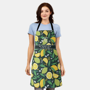 Tablier Motif citron vert noir Monogram