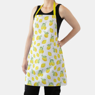 Tablier Motif citrons aquarelles