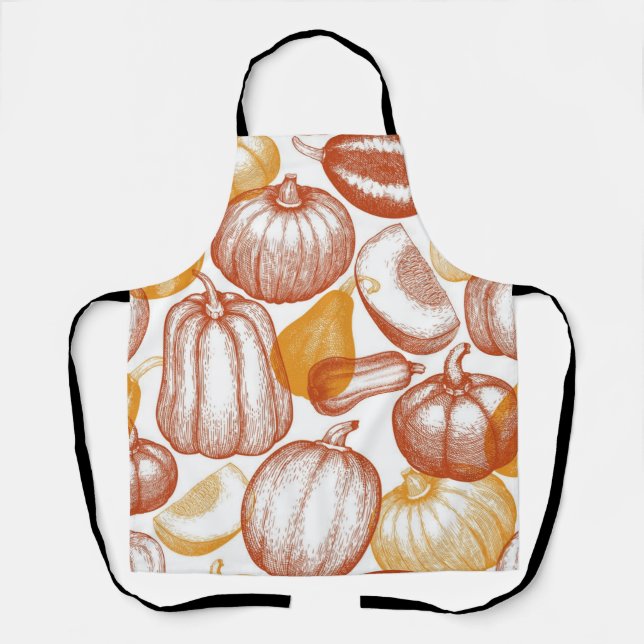 Tablier motif citrouille (Recto)