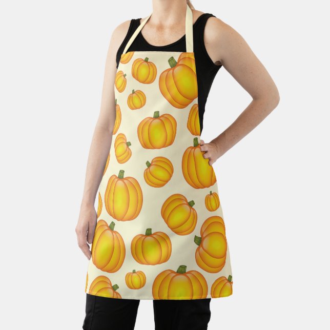 Tablier Motif Citrouille de caricature orange (Insitu)