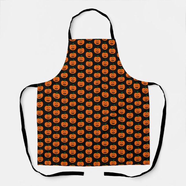 Tablier Motif Citrouille d'Halloween Apron (Recto)