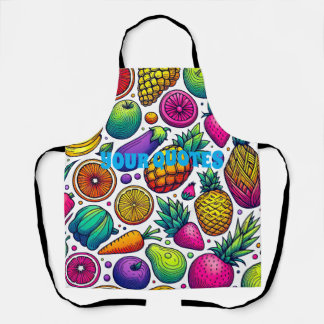 Tablier Motif Coloré de Fruits et Légumes 