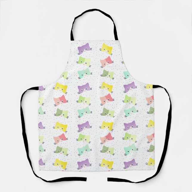 Tablier Motif coloré Happy Kittens (Recto)