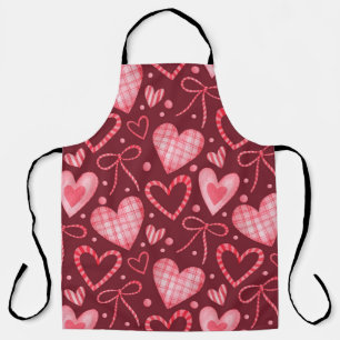 Tablier Motif couleur d'eau transparente en couleurs roses