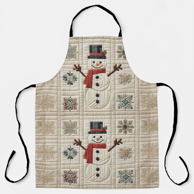 Tablier Motif courbé de Snowman (Recto)