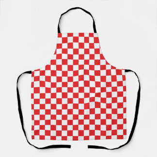 Tablier Motif croate en carton rouge blanc
