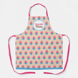 Tablier Motif Cupcakes   Crème rose   Boulangerie de gâtea