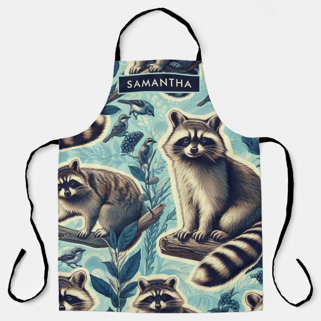 Tablier Motif Cute Racoon (Recto)