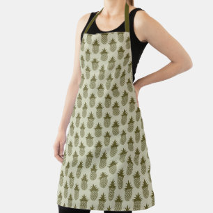 Tablier Motif d'ananas de Khaki