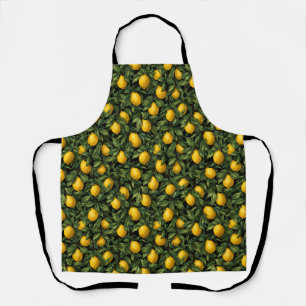 Tablier Motif d'arbre de citron agrumes vibrant