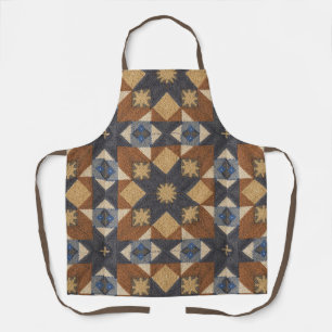 Tablier motif d'art de bloc de patchwork géométrique vinta