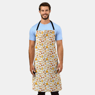 Tablier Motif d'automne avec Citrouille, Feuille : Eléganc