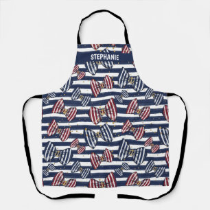 Tablier Motif de bandes de ruban patriotique
