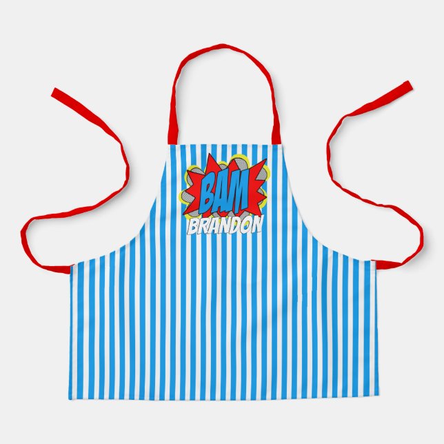 Tablier Motif de bandes dessinées personnalisées Pop Art (Recto)