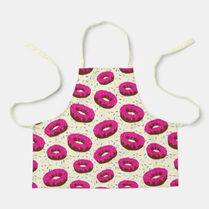 Tablier Motif de beignets rose mignon avec arroses