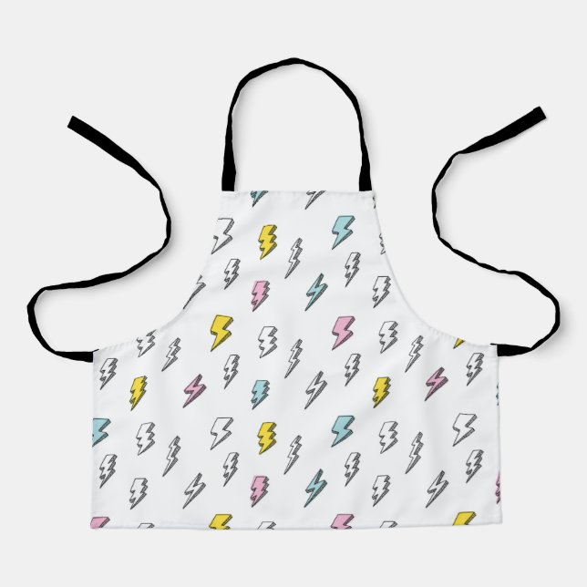 Tablier Motif de boulon de foudre à doodle mignon (Recto)