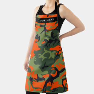 Tablier Motif de camouflage orange, Votre nom, Personnalis