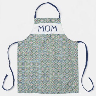 Tablier Motif de carreaux rose et bleu