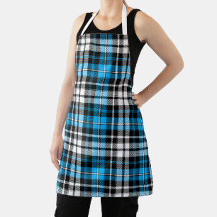 Tablier Motif de carreaux Tartan à carreaux noir bleu blan