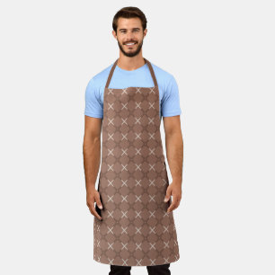 Tablier Motif de carrelage géométrique avec marron et crèm