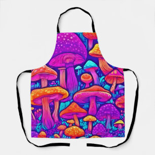 Tablier Motif de champignons colorés