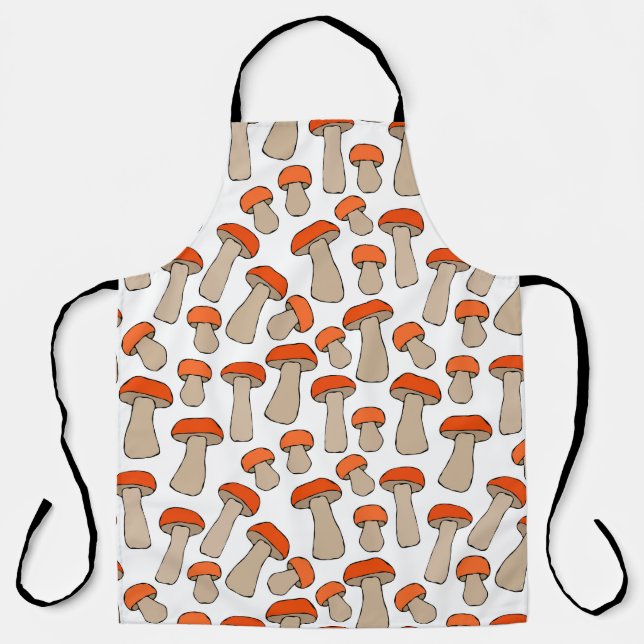 Tablier Motif de champignons d'Aspen rouge orange (Recto)