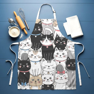 Tablier Motif de chat fantaisiste mignon