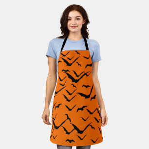 TABLIER MOTIF DE CHAUVES-SOURIS HALLOWEEN SANS COUTURE