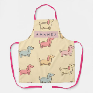Tablier Motif de chien Dachshund adorable personnalisé