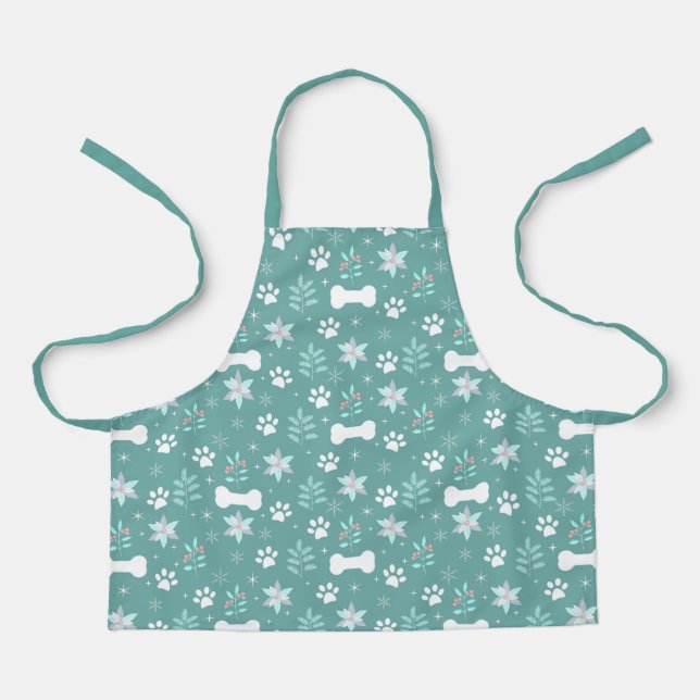 Tablier Motif de chiens et d'os de vacances (Recto)