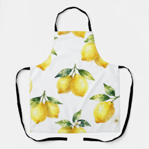 Tablier Motif de citron à l'aquarelle