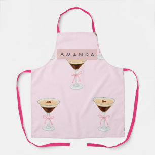 Tablier Motif de cocktail espresso chic personnalisé