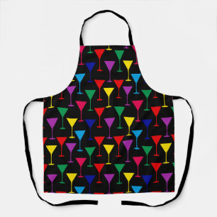 Tablier Motif de cocktail Martini coloré