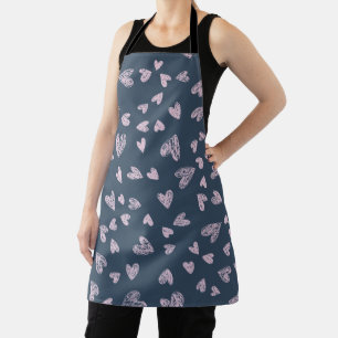 Tablier Motif de coeur rose Dainty