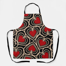 Motif de coeur simple Noir et Rouge