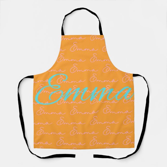 Tablier Motif de conception de nom Emma (Recto)