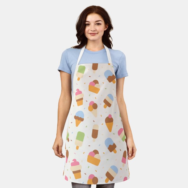 Tablier Motif de crème glacée, cône de crème glacée, Popsi (Porté)