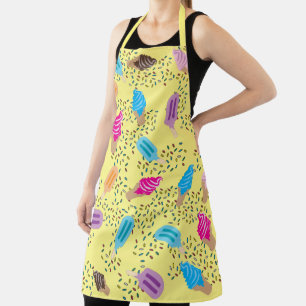 Tablier Motif de crème glacée d'été coloré